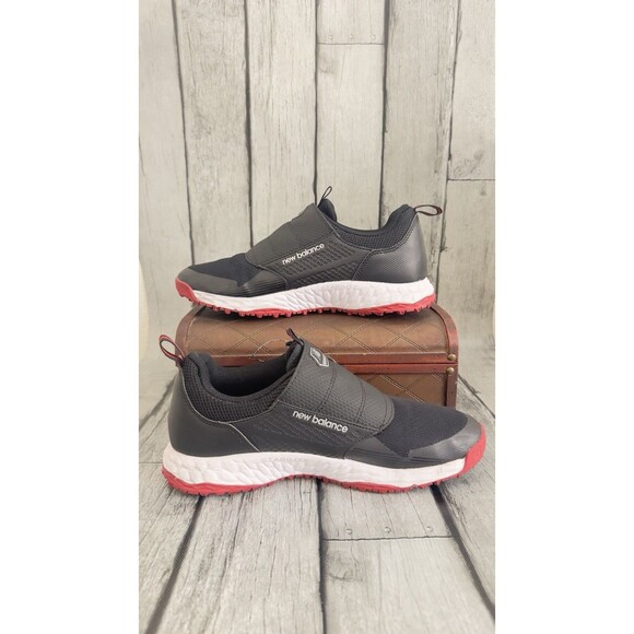 New Balance Fresh Foam Pace SL BOA Men\'s Golf Shoes Black Red NBG4007BR Size 10